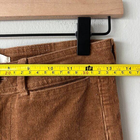 Everlane Corduroy Wide Leg Pants Size 0 Brown High Rise Organic Cotton Womens - Picture 3 of 9